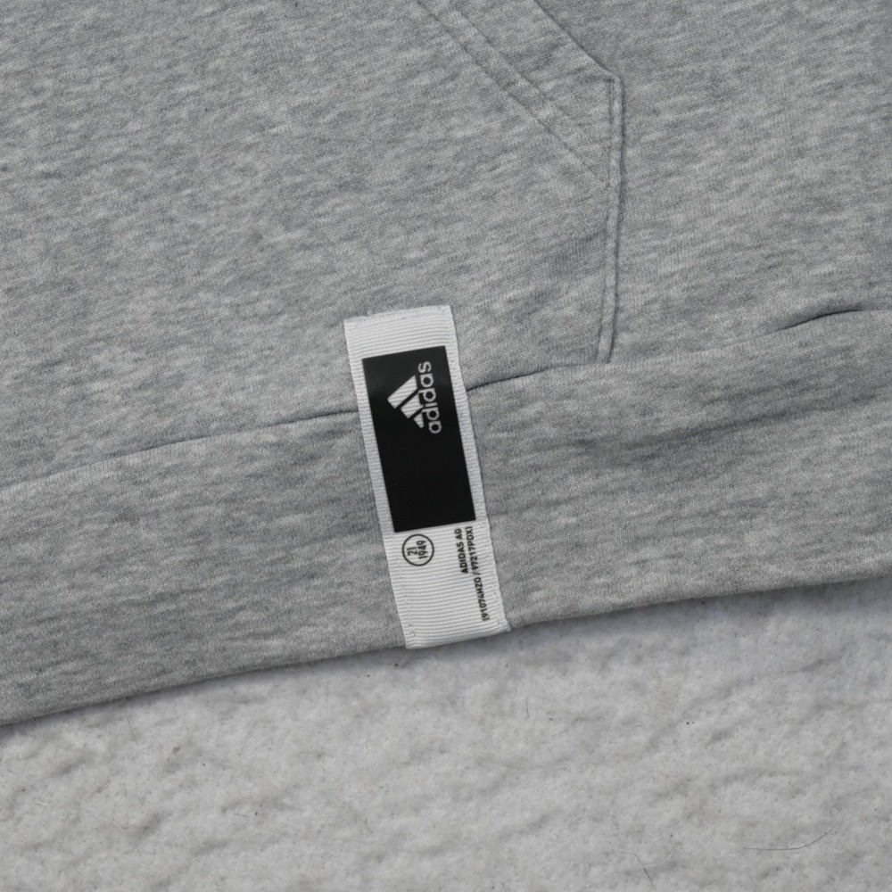 Adidas Hoodie Sweatshirt Gray Cotton Blend Performance Pullover Mens Size Small - Picture 6 of 12